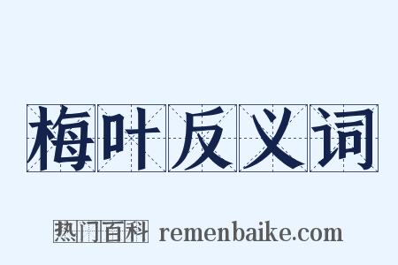 梅叶反义词是什么意思的图片